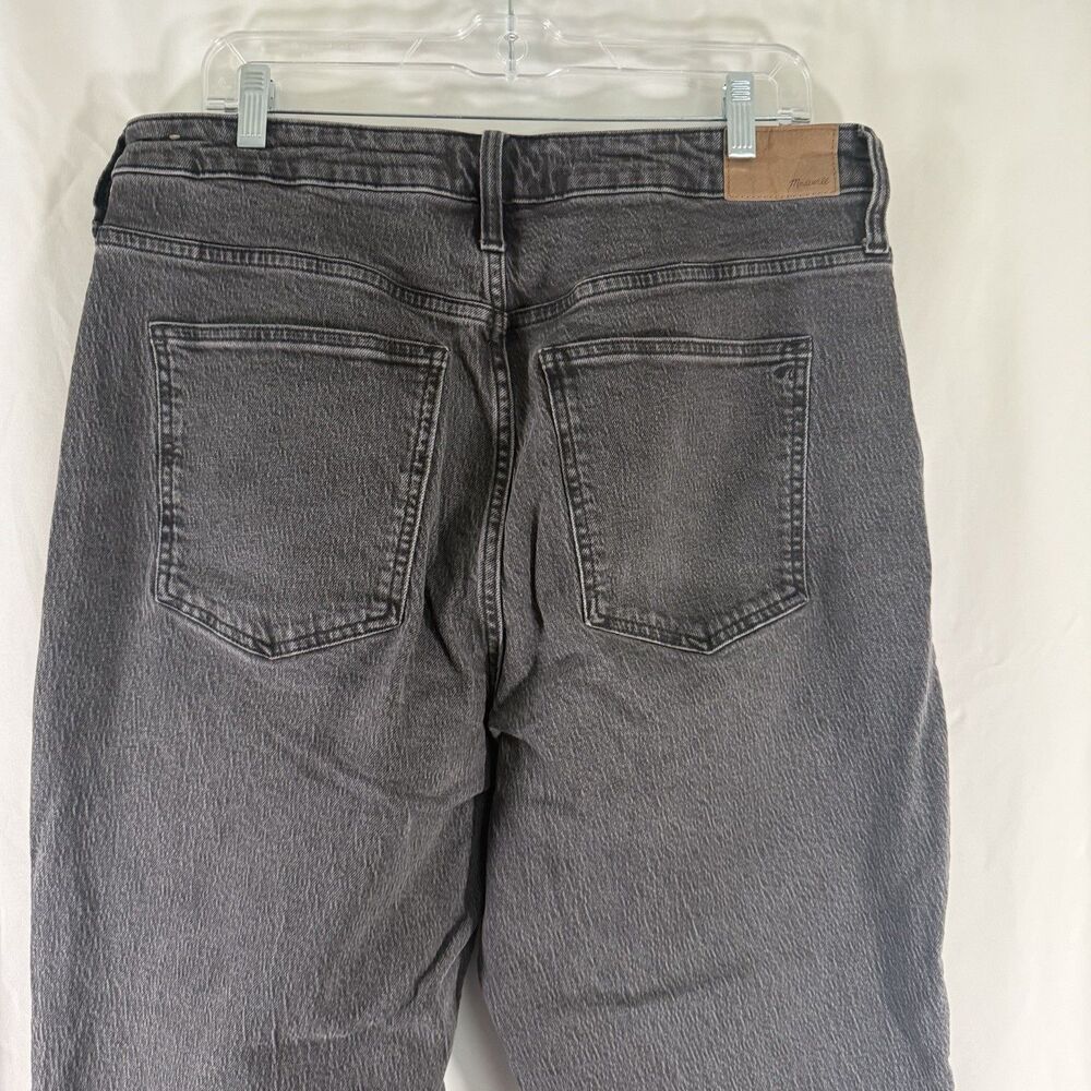 Madewell Curvy Perfect Vintage Straight Jeans Women's 32 Grey Black Wash High Ri - Picture 10 of 11